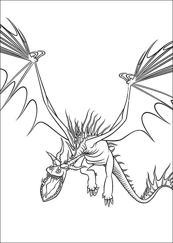 Print How to train your dragon kleurplaat